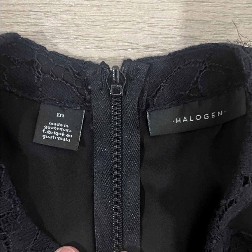 Halogen Black Lace‎ Halter Top, Size Medium - Picture 3 of 5